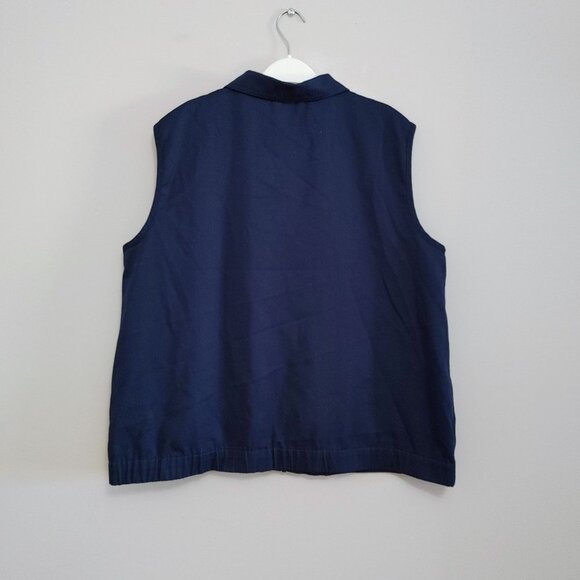 Vintage  Tabi Sleeveless Full Zip Vest Womens Size XL Blue Polyester Blend - Picture 3 of 3